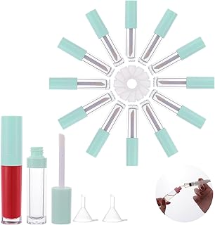 12Pcs Refillable Empty Lip Gloss Tubes with Wand Applicator, YITOU 8.8ml Lip Balm Containers with Stopper Lip Glaze Bottle Lip Gloss Making Kit for DIY Lipgloss Lipstick Samples Bulk Wholesale