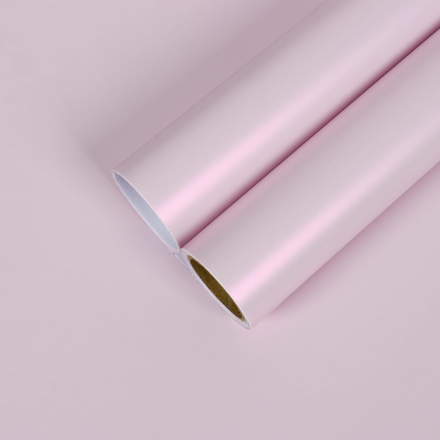 CHIHUT Extra Wide Light Pink Contact Paper Peel and Stick 30"x118" Metallic Wallpaper for Kitchen Waterproof Removable Stainless Steel Contact Paper for Appliances Heat Resistant Pink Fridge Wrap