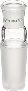 Chemglass CG-1000-43 Glass Reducing Connecting Adapter with 14/20 Standard Taper Outer Joint and 24/40 Lower Inner Joint
