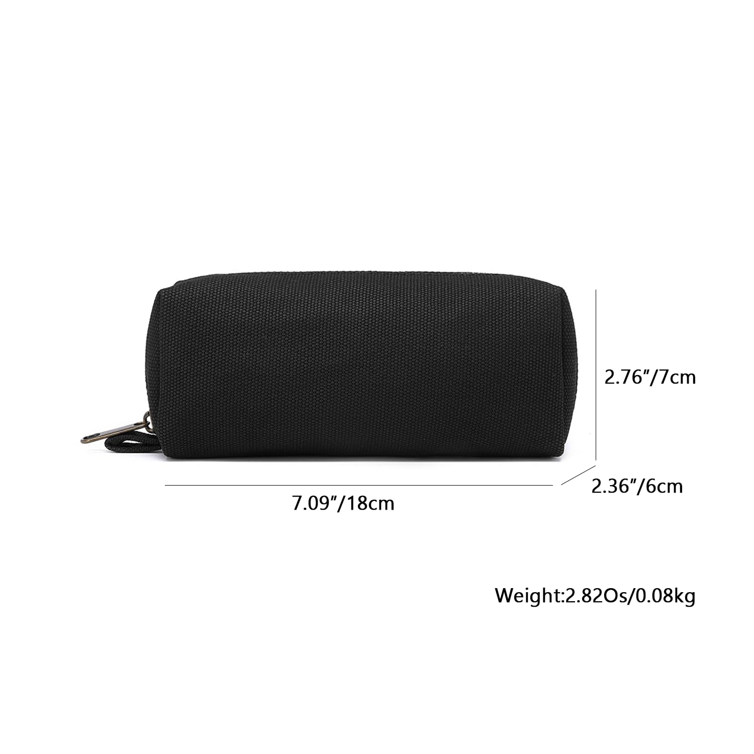 YONBEN Pencil Case, Durable Cotton Canvas Pouch Bag for Pens-Stylish and Soft (Black) - Image 2