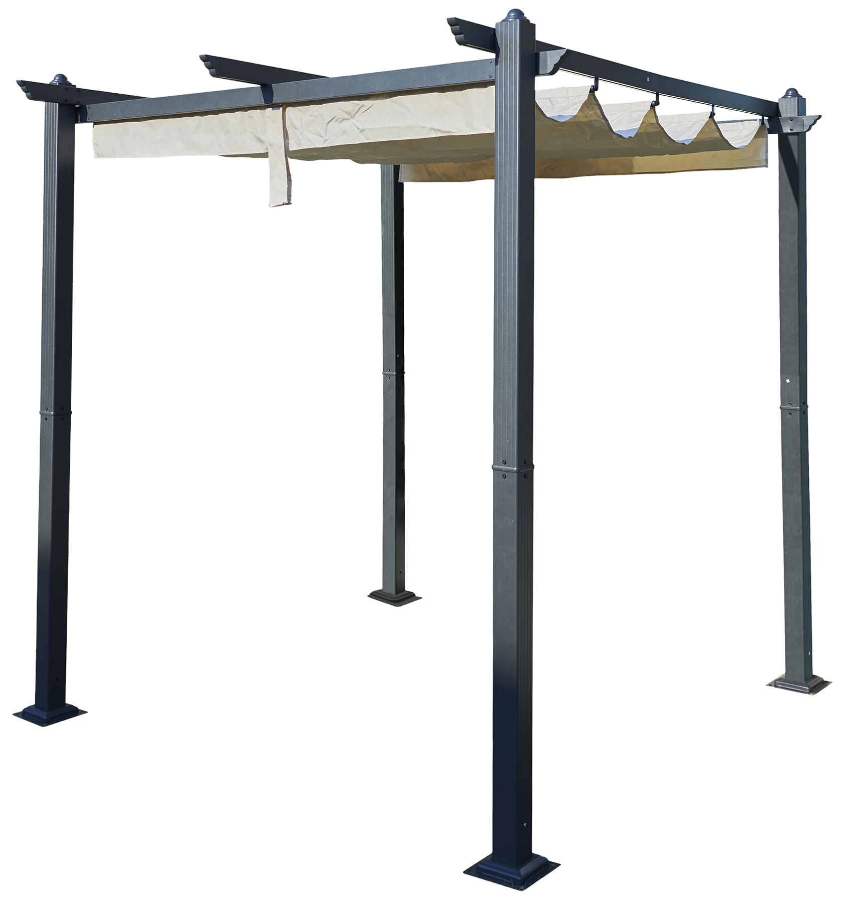 Amazon | [ガーデンマスター] 山善 パーゴラ シェード付き