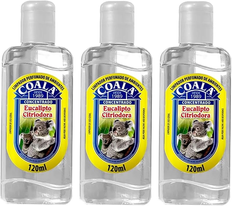 Kit 3 Limpador Perfumado de Ambiente 120ml Coala Citriodora
