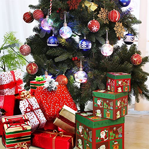 12-Pack 3.15" Red Christmas Glittered Sequin Foam Balls Ornaments Shatterproof For Tree Decoration, 80Mm Xmas Hanging Decor For Festival Party Holiday #TOP2