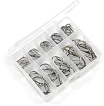 طقم 100سنارة هوك صيد السمك ب10 احجام مع العلبة