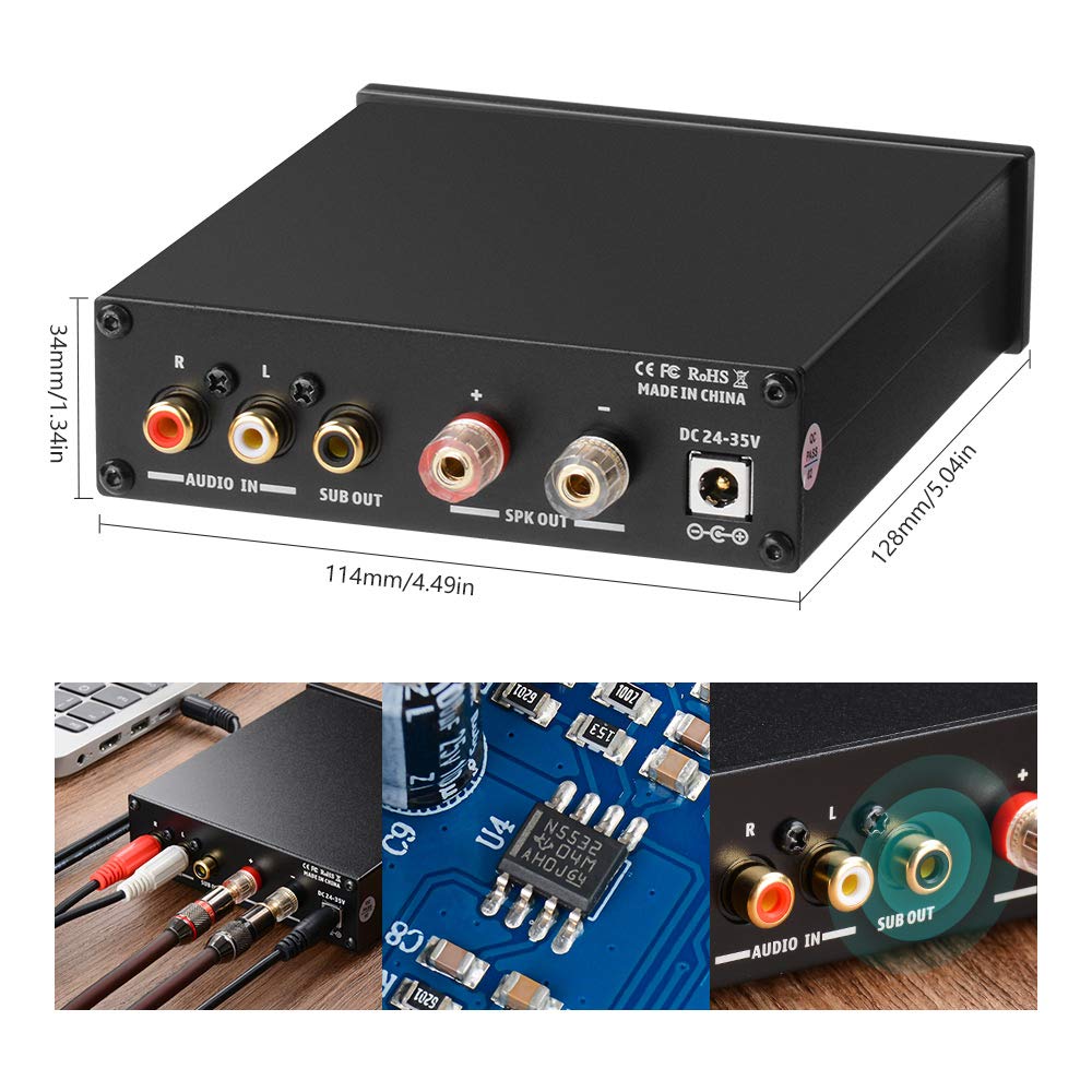 AIYIMA 200W Subwoofer Amplifier Mono Amplifier Class D Amp with Full