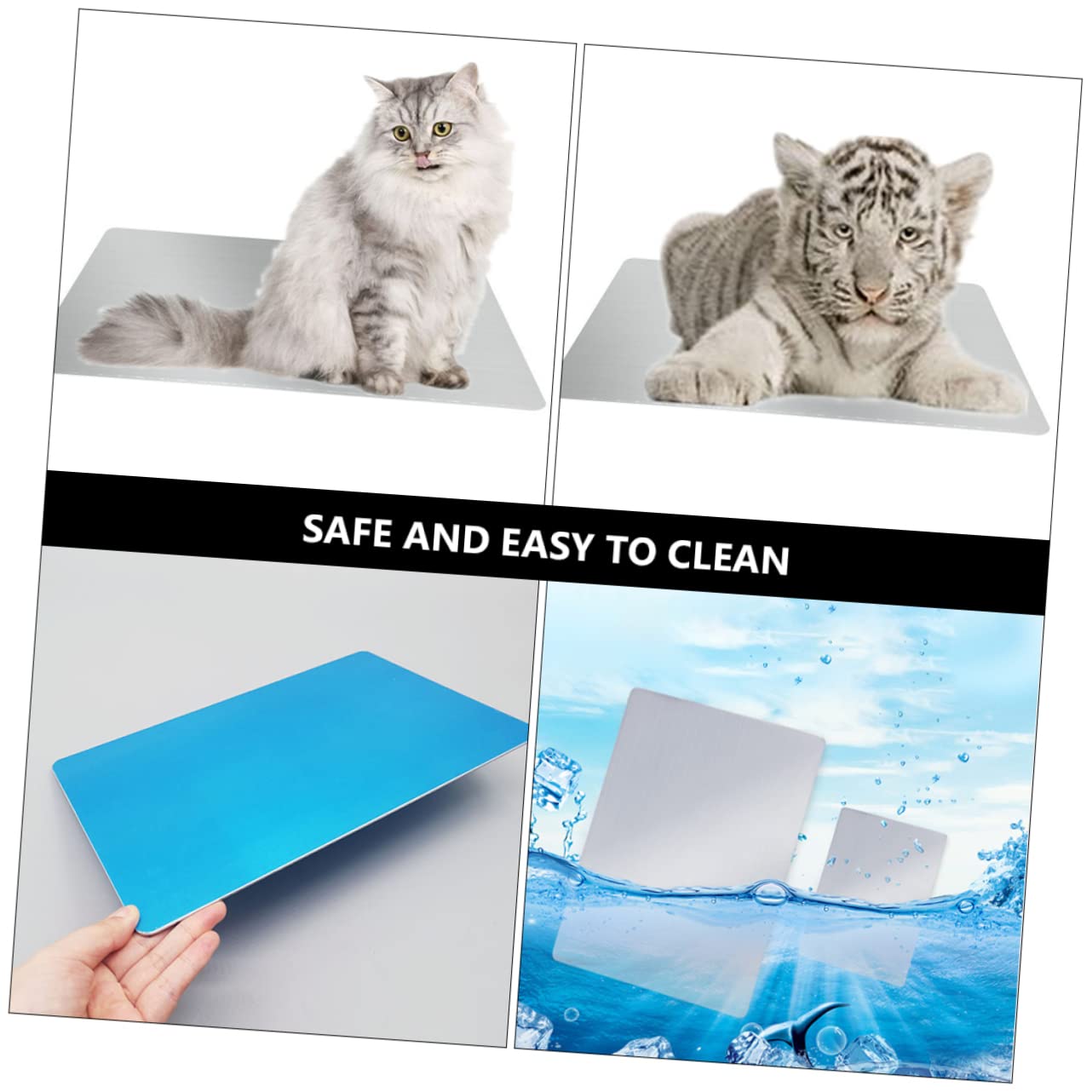 Kühlmatte Für Haustiere Aluminium-kühlplatte Für Hunde Und Katzen Selbstkühlend Leicht Zu Reinigen rutschfest Angenehm Kühl Für Entspannte Sommernächte