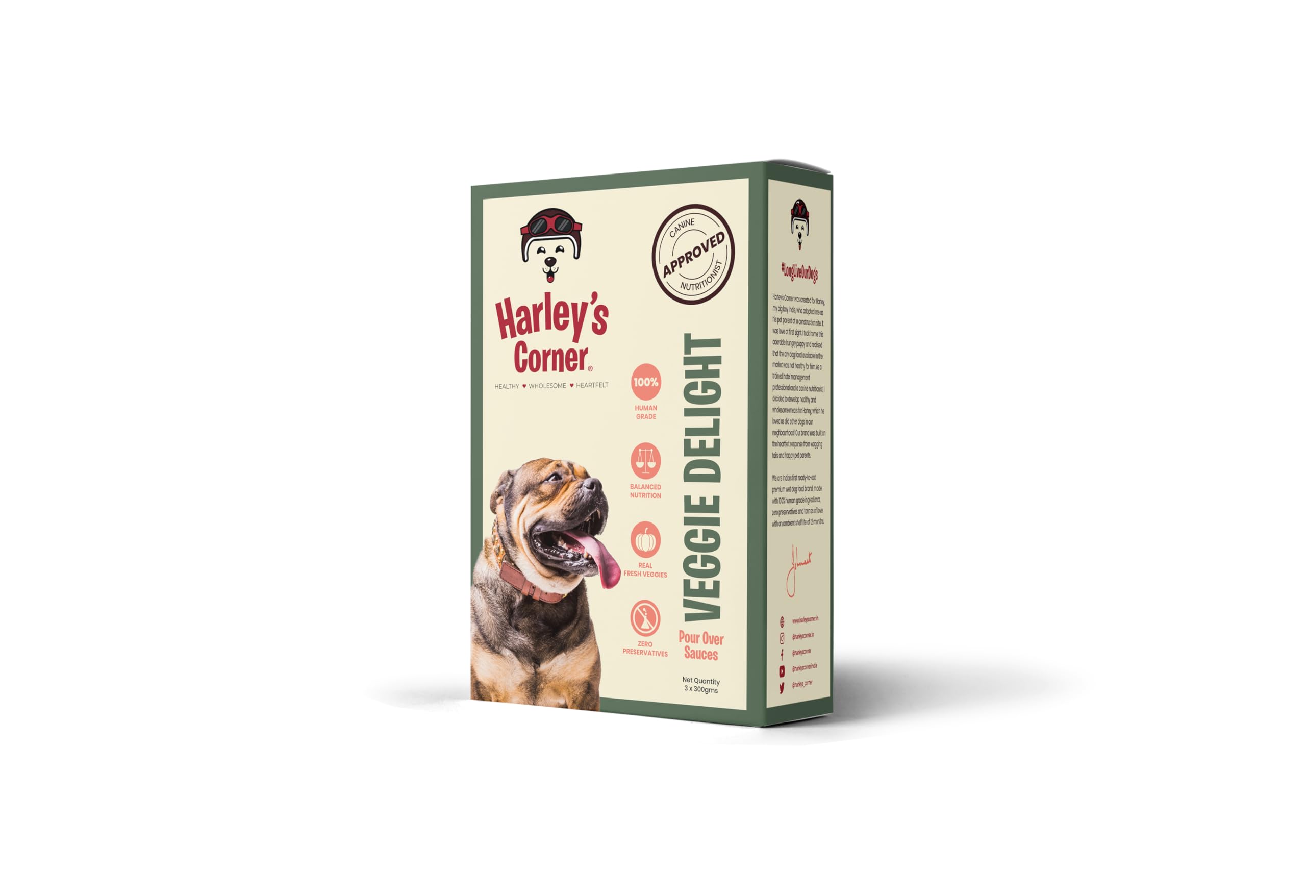 HARLEYS CORNER Veggie Delight Meal Topper Dog Food - Nutritious Flavour Enhancer - Pack of 4 (180g Each) - Pumpkin, Carrot, Paneer Treats (B0D8TD82F3) Amazon Price History, Amazon Price Tracker