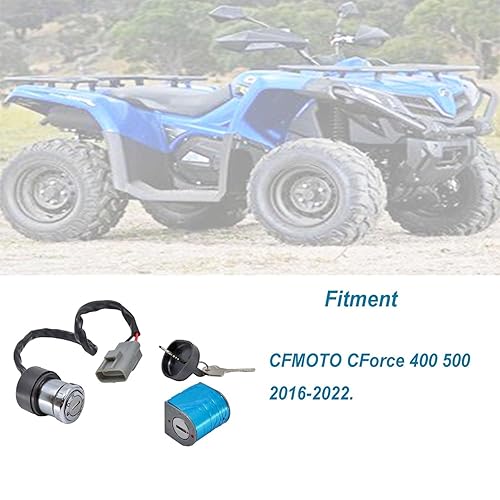 Miniatura 7 de QYMOTO Kit de bloqueo de interruptor de encendido con llaves para CFMOTO CFORCE 400, CFORCE 500 ATV OEM # 9GQ0-010100 (2 cables)