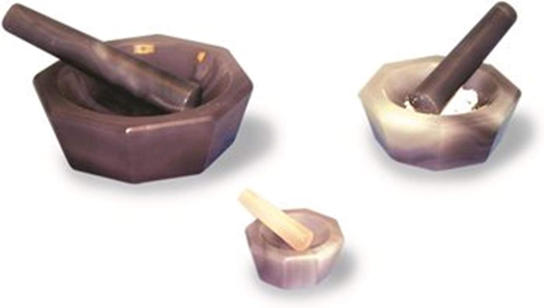 CBS Scientific WSN400J Agate Mortars and Pestles, 125 mm O.D