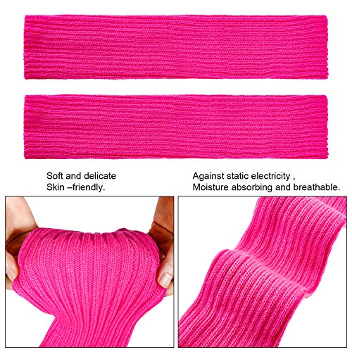 Image of Syhood 80s Women Neon Leg Warmers Knit Ribbed Leg Warmer for Party Accessories
