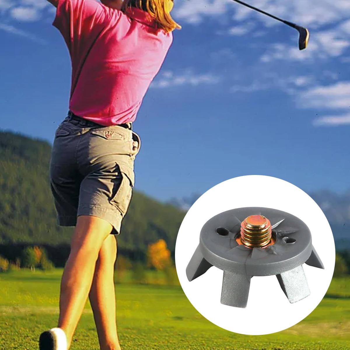 20 Pezzi Scarpe da Golf Tacchetti Neri Tacchetti da Golf Tacchetti da Golf per Qualsiasi Scarpa Golfisti Amanti del Golf Tacchetti intercambiabili da Golf Antiscivolo per campi da Golf