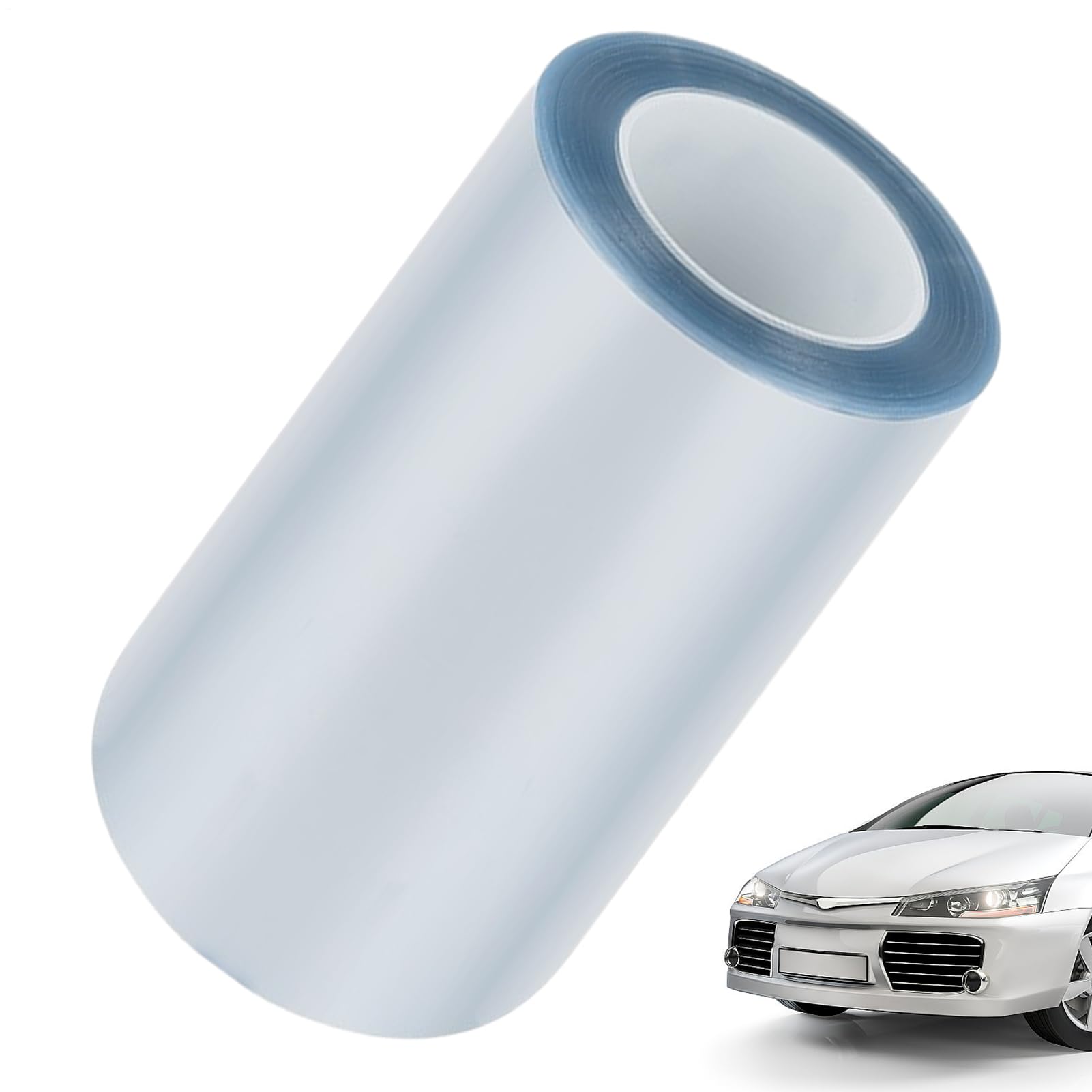 Clear Auto Shield Tape - Invisible PU Anti Scratch Cover | Versatile Cut Paint Saver Sheet, Door Cup Dent Defense Film for Hood, Trunk and Side Panels
