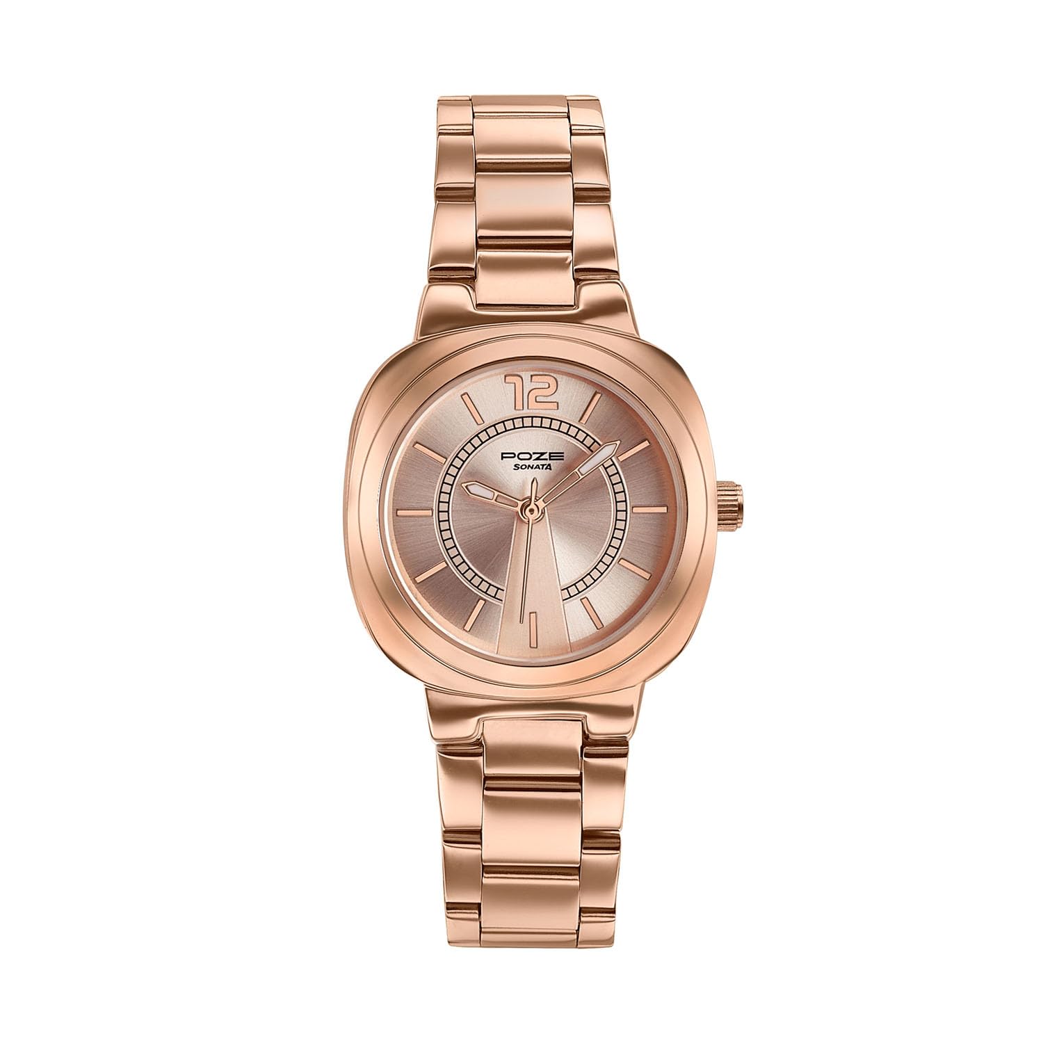 poze 9 with quartz analog pink dial ipg strap watch for women - sp80182wm01w
