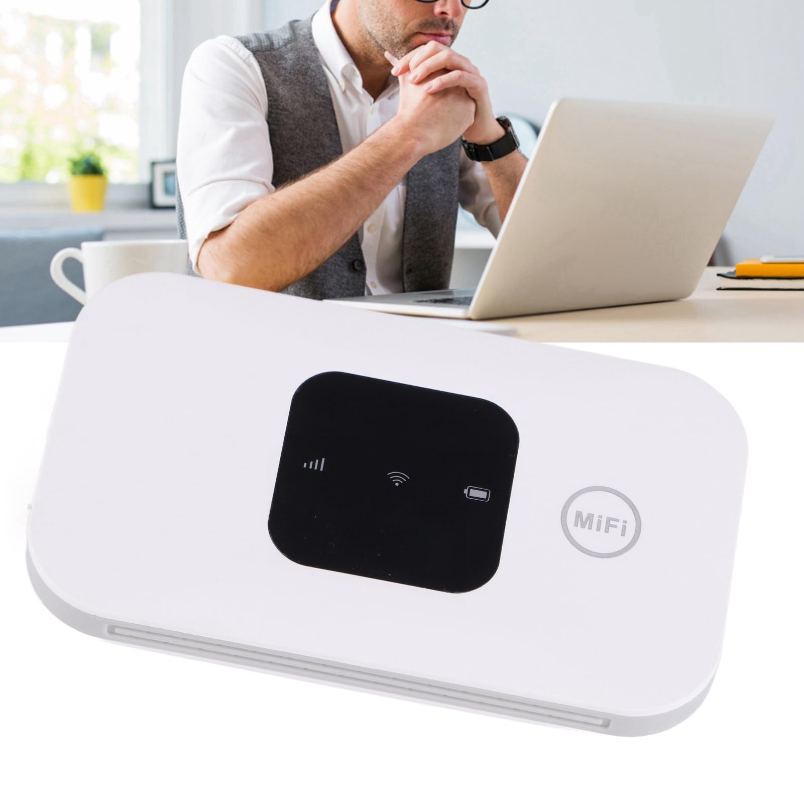 Akozon Portable WiFi High WiFi Speed Bianco Small 4g Mobile Hotspot 4g WiFi 4g Hotspot Router WiFi Router per cellulare ufficio tablet wlan Router Mobile Support 10