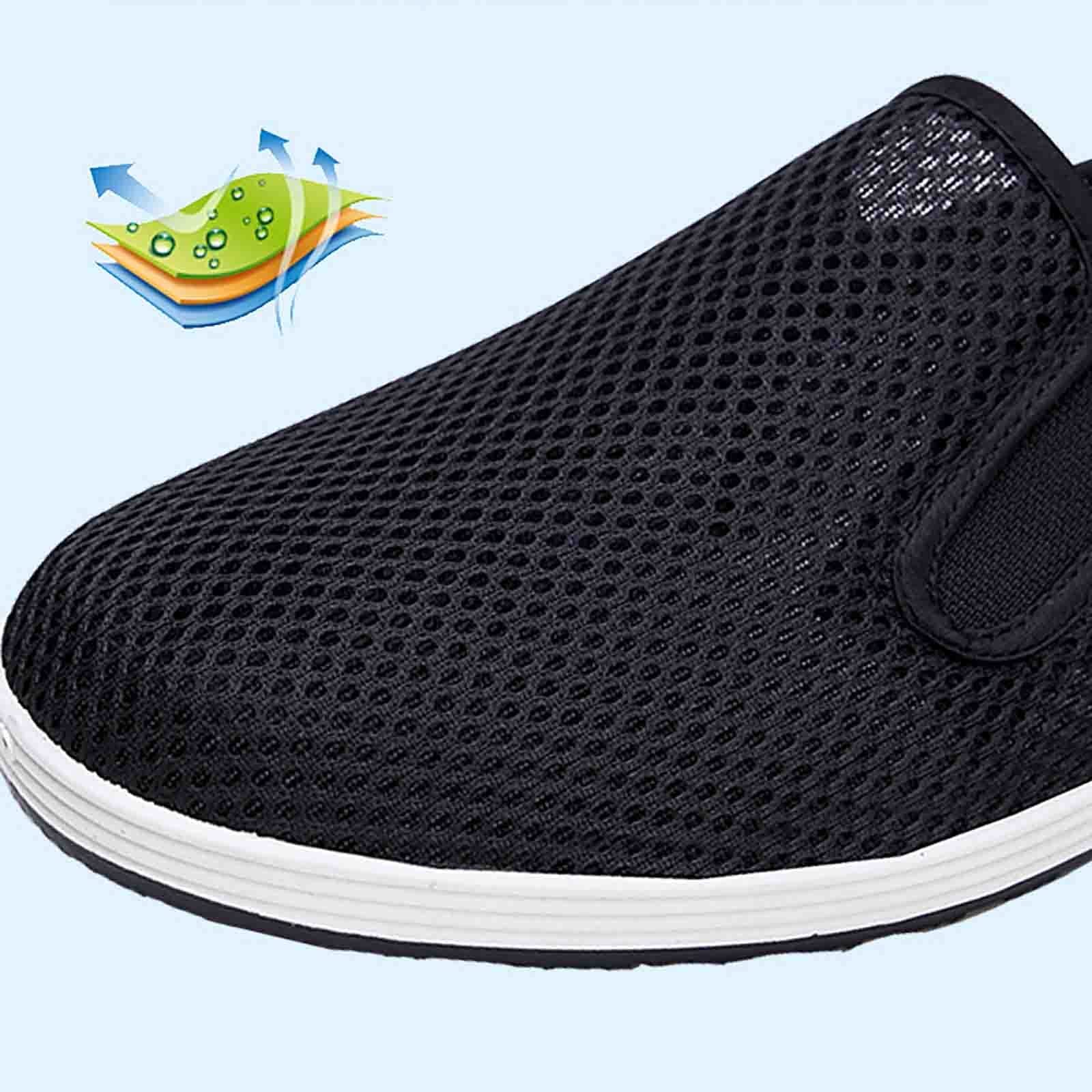 Scarpe Old Beijing da Uomo Kung Fu Suola Gomma Arti Marziali Slip-on Maglia Traspirante Tai Chi Cinese