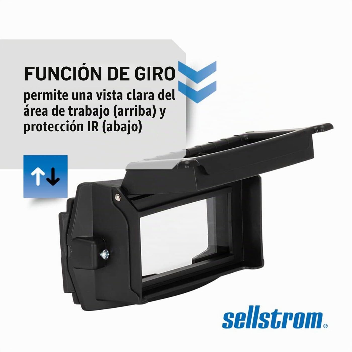 Sellstrom Casco de Soldadura, Adaptador Frontal abatible, retenedor Frontal de elevación, Nailon Duradero, Unisex, Negro, S273200