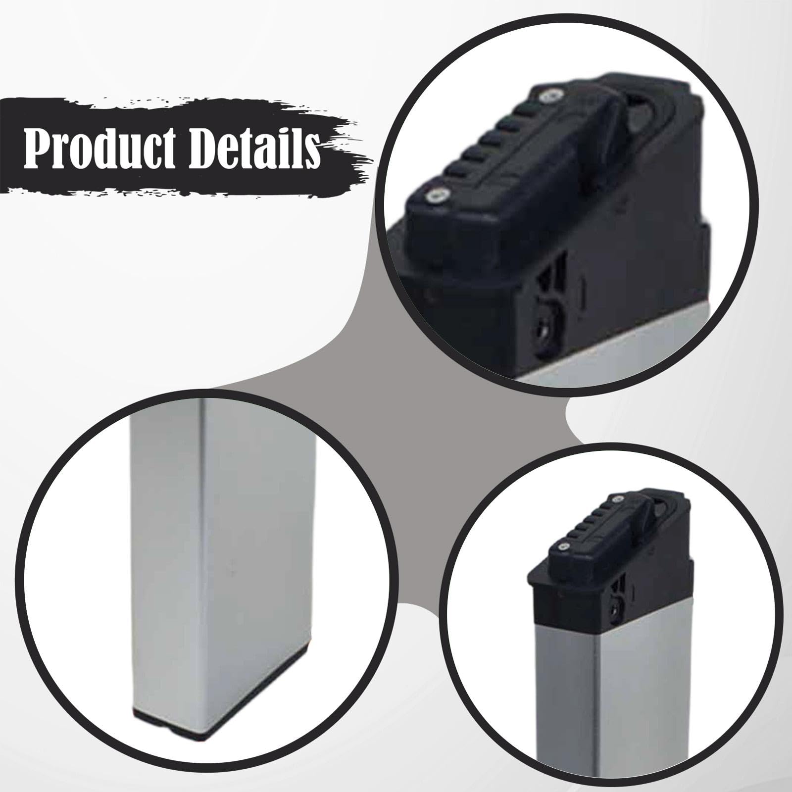 Scatola Batteria per Mountain Bike, Scatola Portaoggetti, Pezzo di Ricambio, Alloggiamento in Lega di Alluminio per Escursioni in Mountain Bike all, 10.2 Cm X 4.3 Cm X