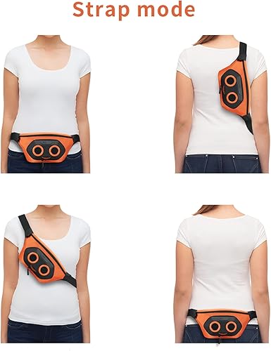Miniatura 8 de Riñonera con altavoz Bluetooth, altavoces Bluetooth portátiles Asyoren de volumen de 10 W, sonido estéreo cristalino, graves intensos, IPX7