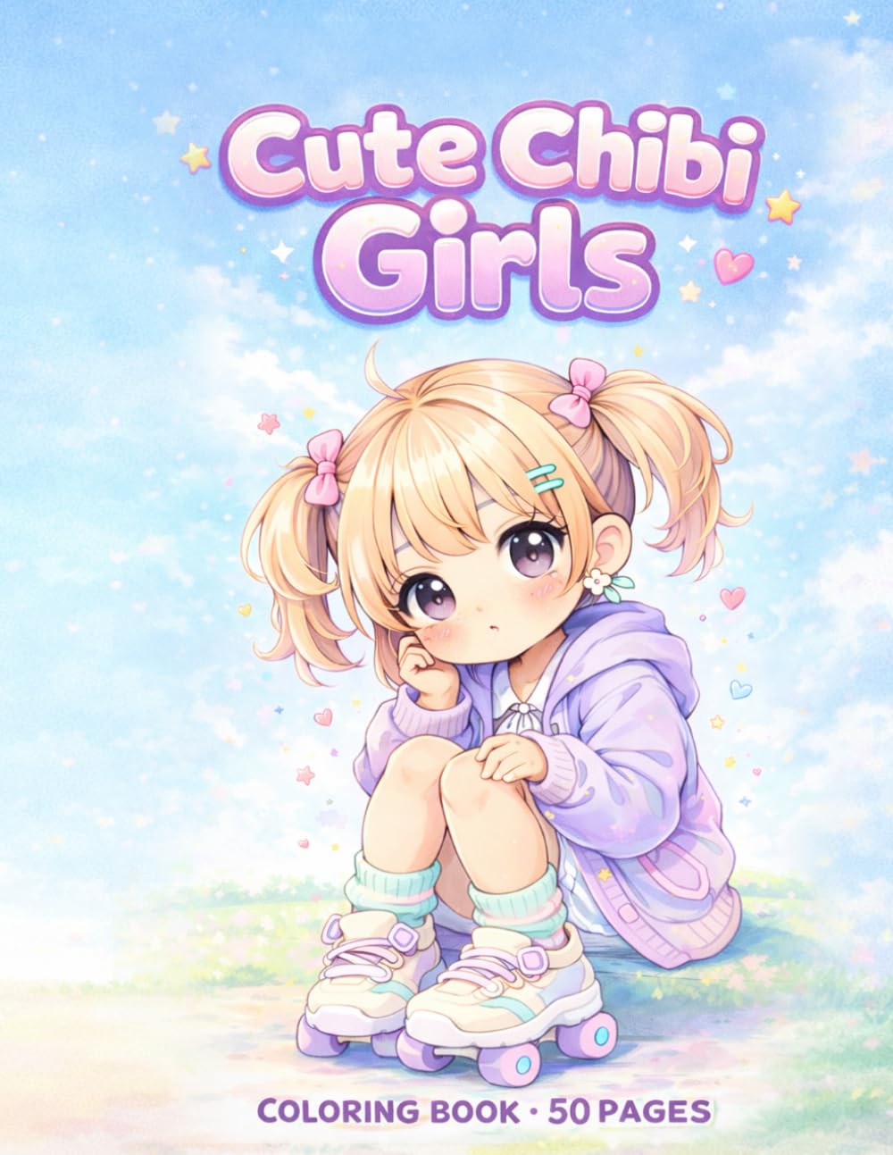Cute Chibi Girls Coloring Book: Adorable Chibi Girls & Kawaii Characters for Relaxation and Creativity