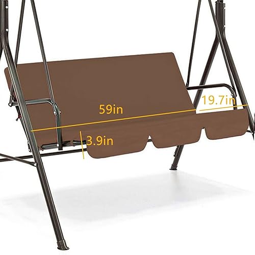 Miniatura 2 de Funda de repuesto para cojín de columpio, 3 asientos, impermeable, para exteriores, para columpio, silla de columpio, funda de protección para