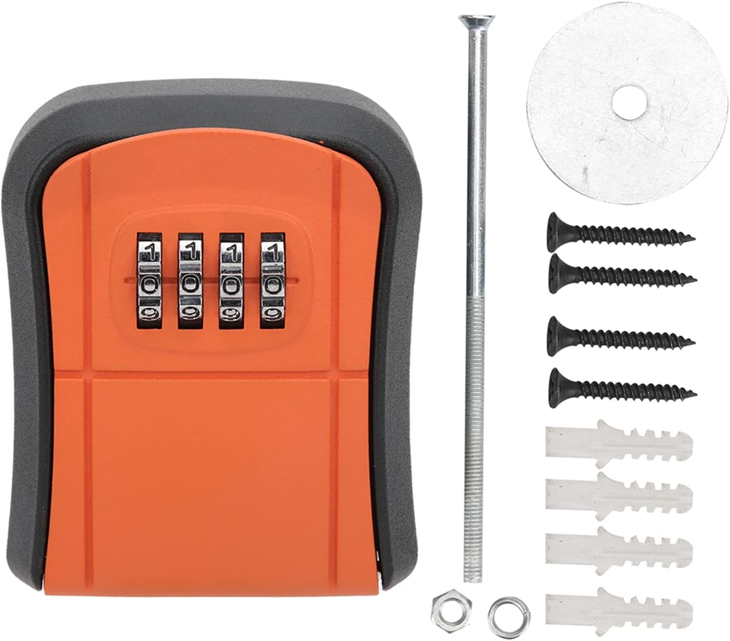 Outdoor Combination Key Safe Box Wall Mounted Storage Code Lock Metal