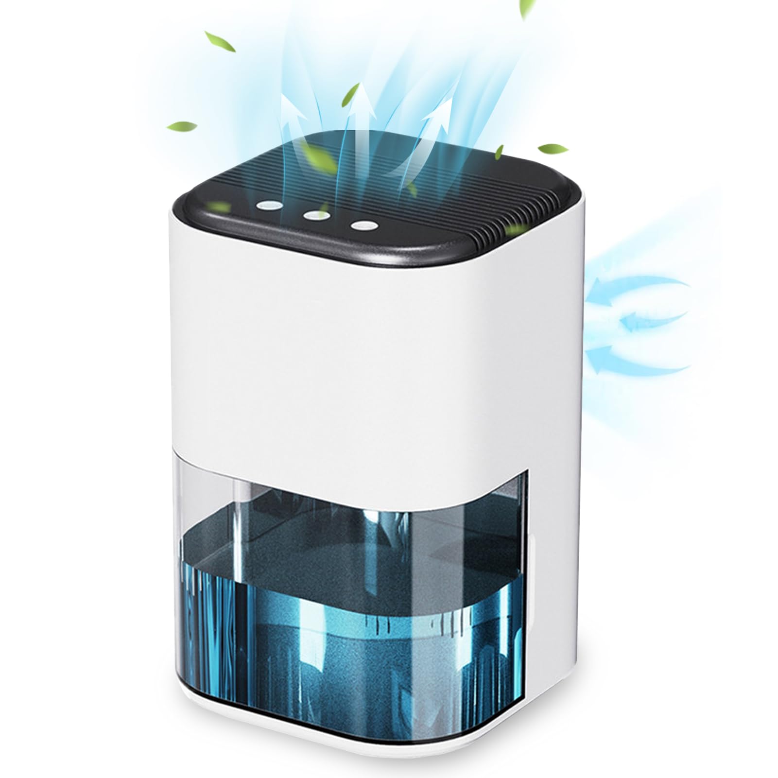 Dehumidifiers, 2L Home Dehumidifiers for Drying Clothes with Auto-Off & Visual Water Tank, Portable Ultra Quiet Dehumidifier for Bedroom Energy-saving White Dehumidifier for Bathroom RV Home