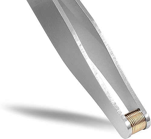 Miniatura 5 de Seki Japan - Cortadora de pelo con forma de pinzas con diseño seguro de resorte para depilación, acero inoxidable japonés