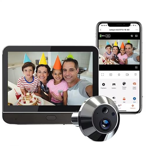Kraslaw WLAN Türspion Kamera 2,4 GHz | 3MP Full HD, 120° Weitwinkel, PIR Bewegungssensor, Nachtsicht, Farbbildschirm | microSD bis 128 GB | kompatibel mit Tuya & Smart Life Kraslaw WLAN Türspion Kamera 2,4 GHz | 3MP Full HD, 120° Weitwinkel, PIR Bewegungssensor, Nachtsicht, Farbbildschirm | microSD bis 128 GB | kompatibel mit Tuya & Smart Life