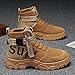 Fusecottc Men's fashion boots - with lacing design - shock-absorbing - suitable for outdoor activities - suitable for workwear (brown,7.5)