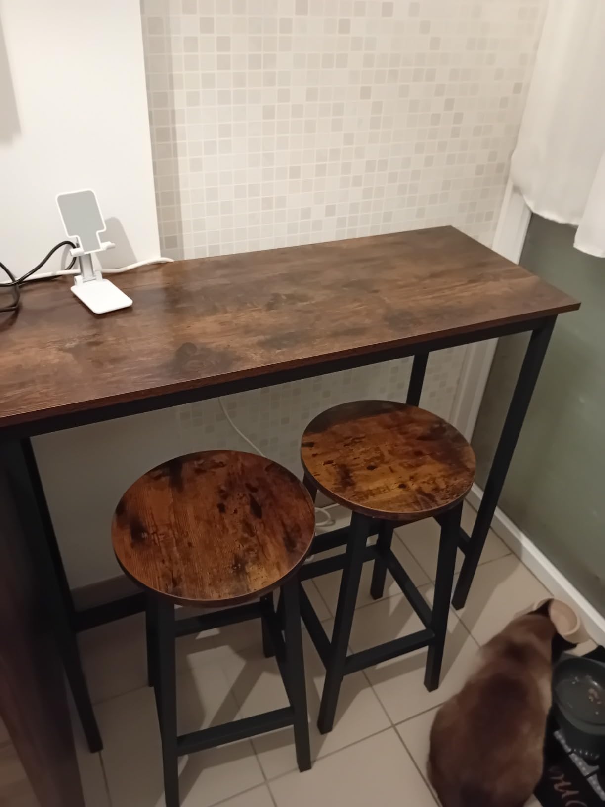 Ensemble Table et Tabourets Emboîtables – 2 pièces Naturel Déco Artisanale