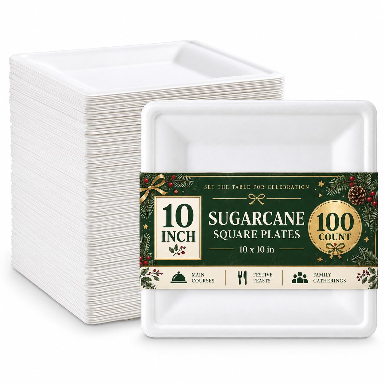 Tinybee Compostable Plates - 5 Compartment -12