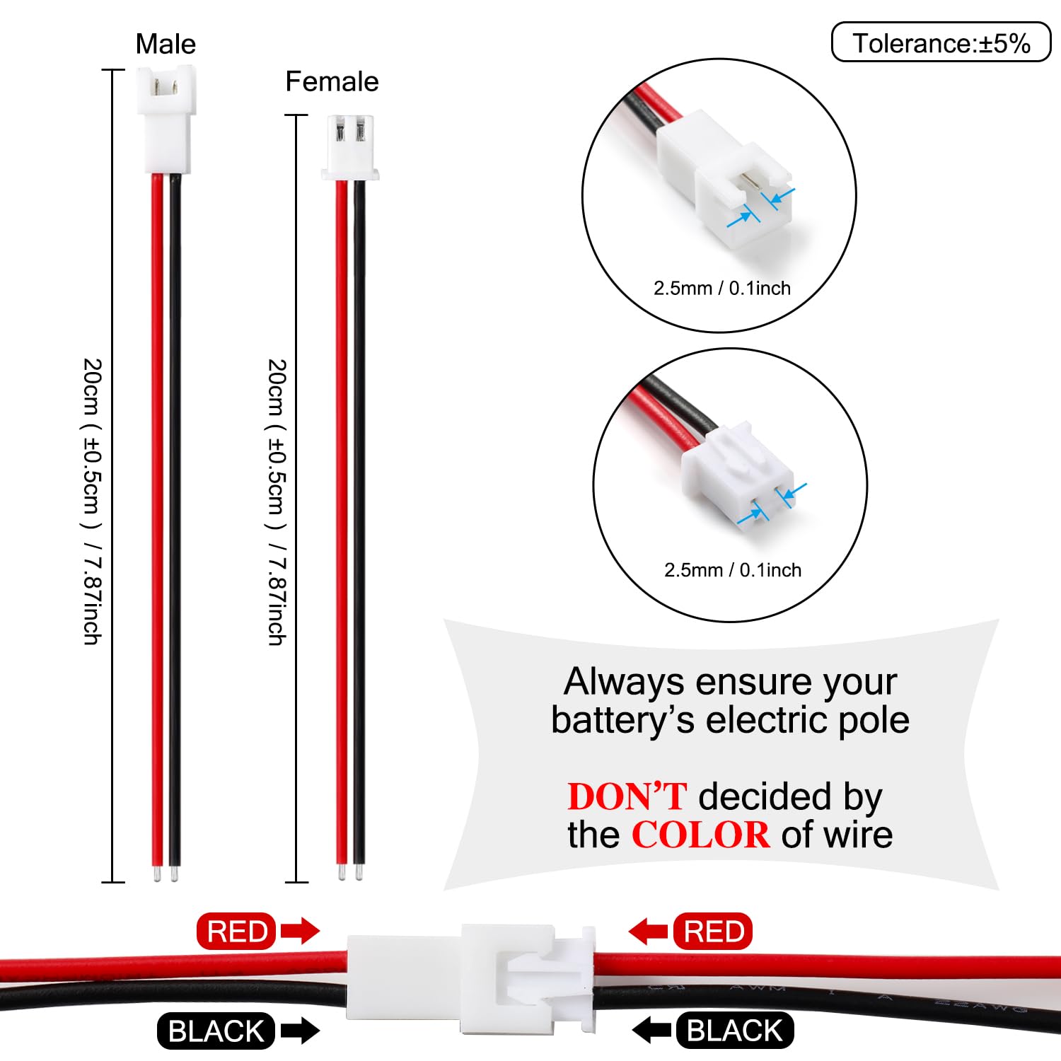 アイボリー 赤2点セントジョン Amazon.com: Chanzon 30 Pairs Jst-XH 2.54mm Pitch 22AWG 2 Pin Plug