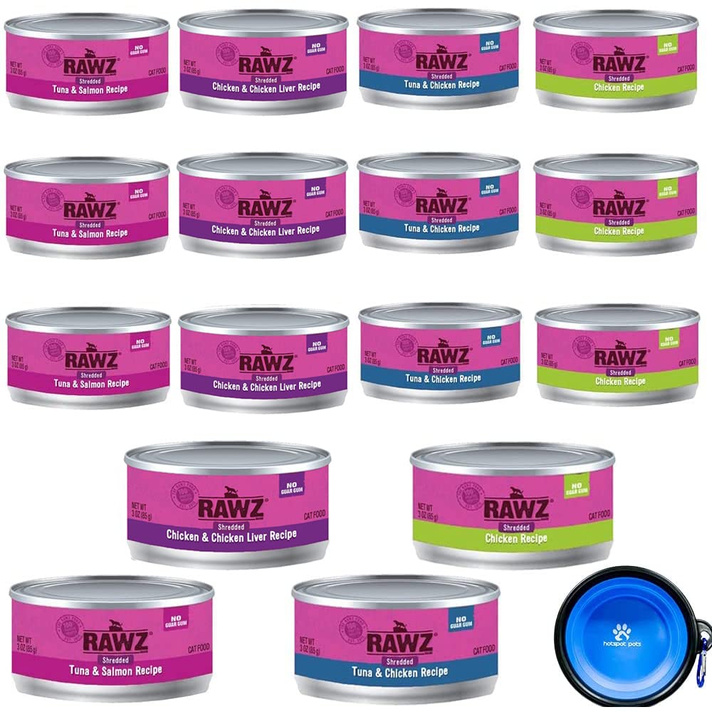 Buy RAWZ Natural Premium Canned Cat Wet Food Shredded 12 Pack Cans