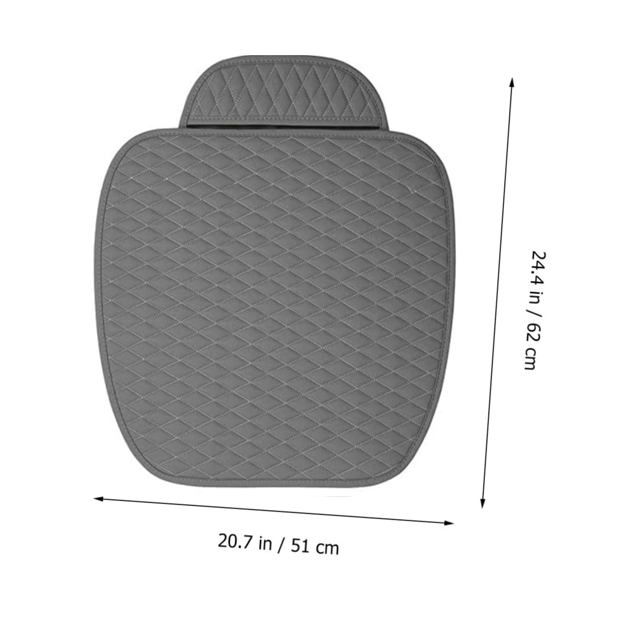 BROGBUS Flax Car Seat Mat Vehicle Seat Cover Car Seat Cushions (Grey, Pack of 1) | Front and Rear Seat Cover - Image 2 thumbnail