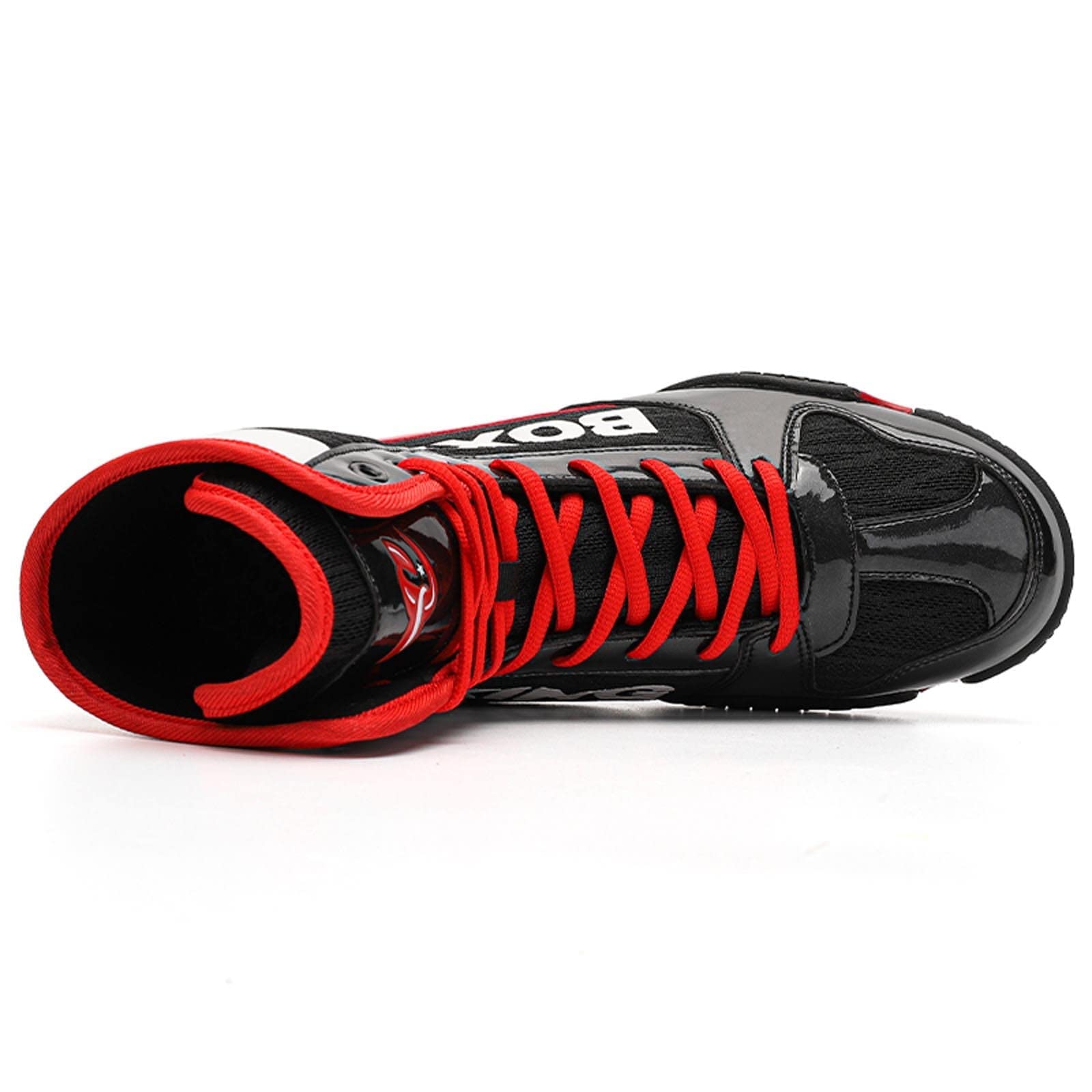 Zapatillas De Entrenamiento De Lucha para Hombres Y Mujeres - Zapatos Profesionales Antideslizantes Adecuados para Lucha Y Levantamiento De Pesas Unisex,Rojo,43 EU