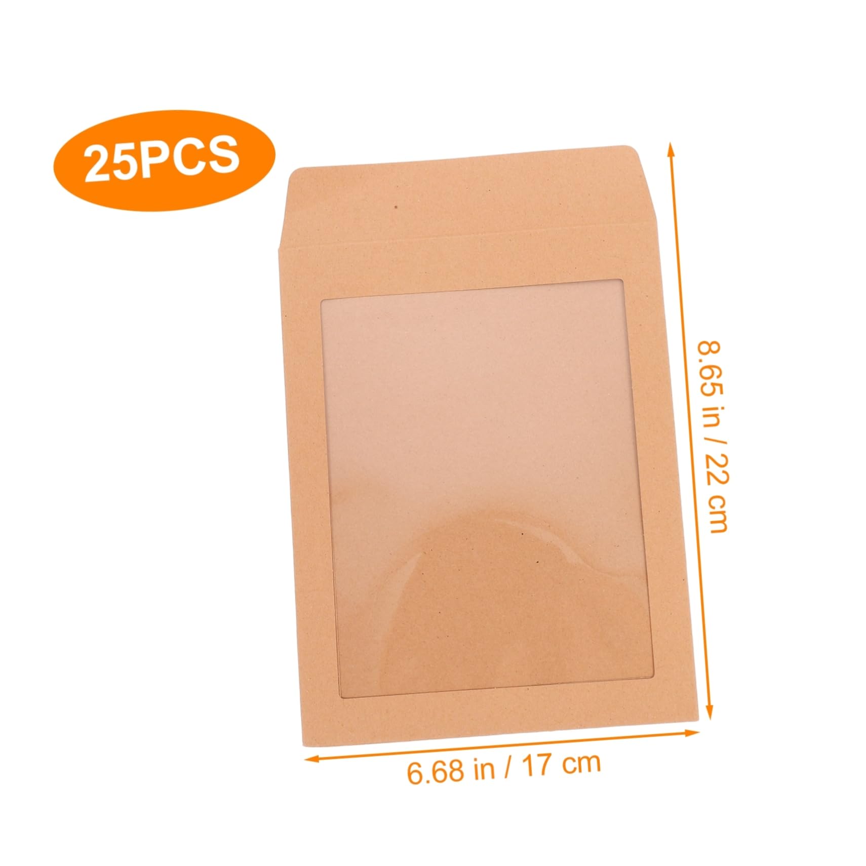 Sobres Transparentes de Papel Kraft 25 Piezas Khaki