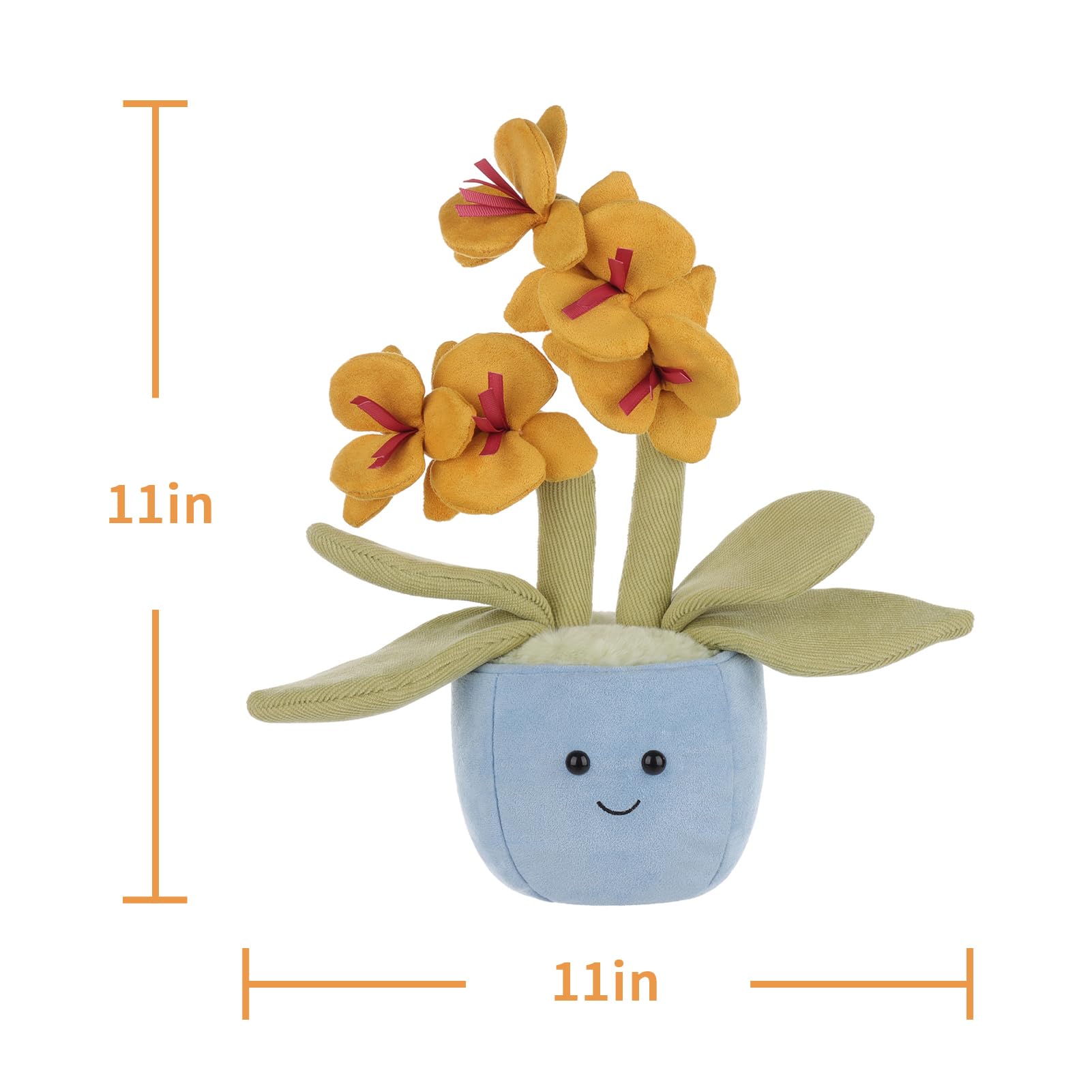 Amazon.com: Apricot Lamb Potted Butterfly Orchid Plush Stuffed