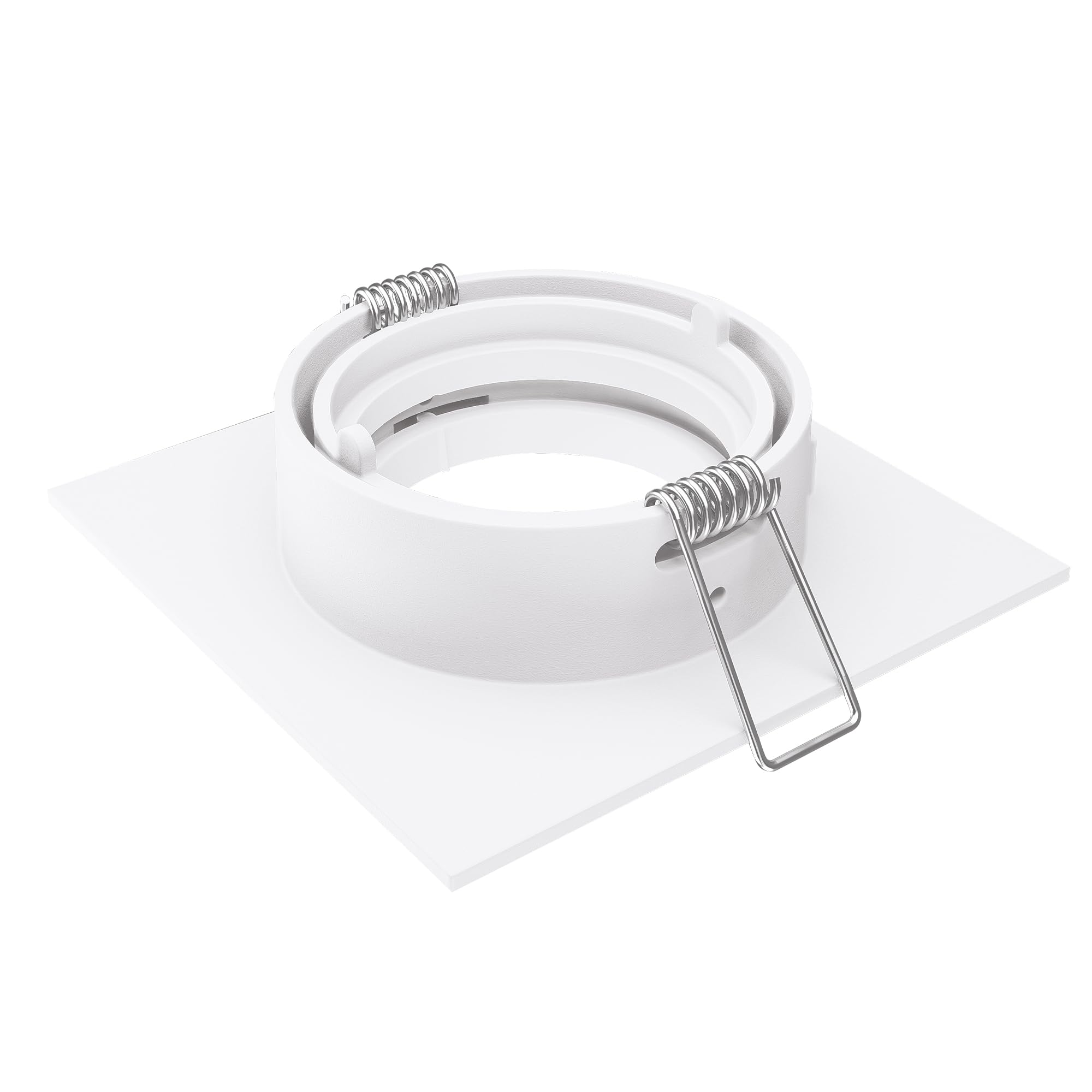 linovum 10 Stück LED Einbaustrahler 230V - mit 6W GU10 drei einstellbaren Lichtfarben 3CCT - Einbauspots eckig weiß schwenkbar