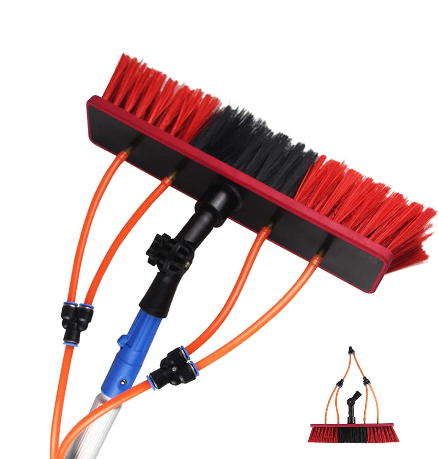 Aioneer 8M Window Cleaning Telescopic Pole, Water Fed Extendable Brush, Suitable For Cleaner Conservatory Roof Photovoltaic Panel Cleaning Extendable Solar Panel Roof Cleaning To-30cm-5m