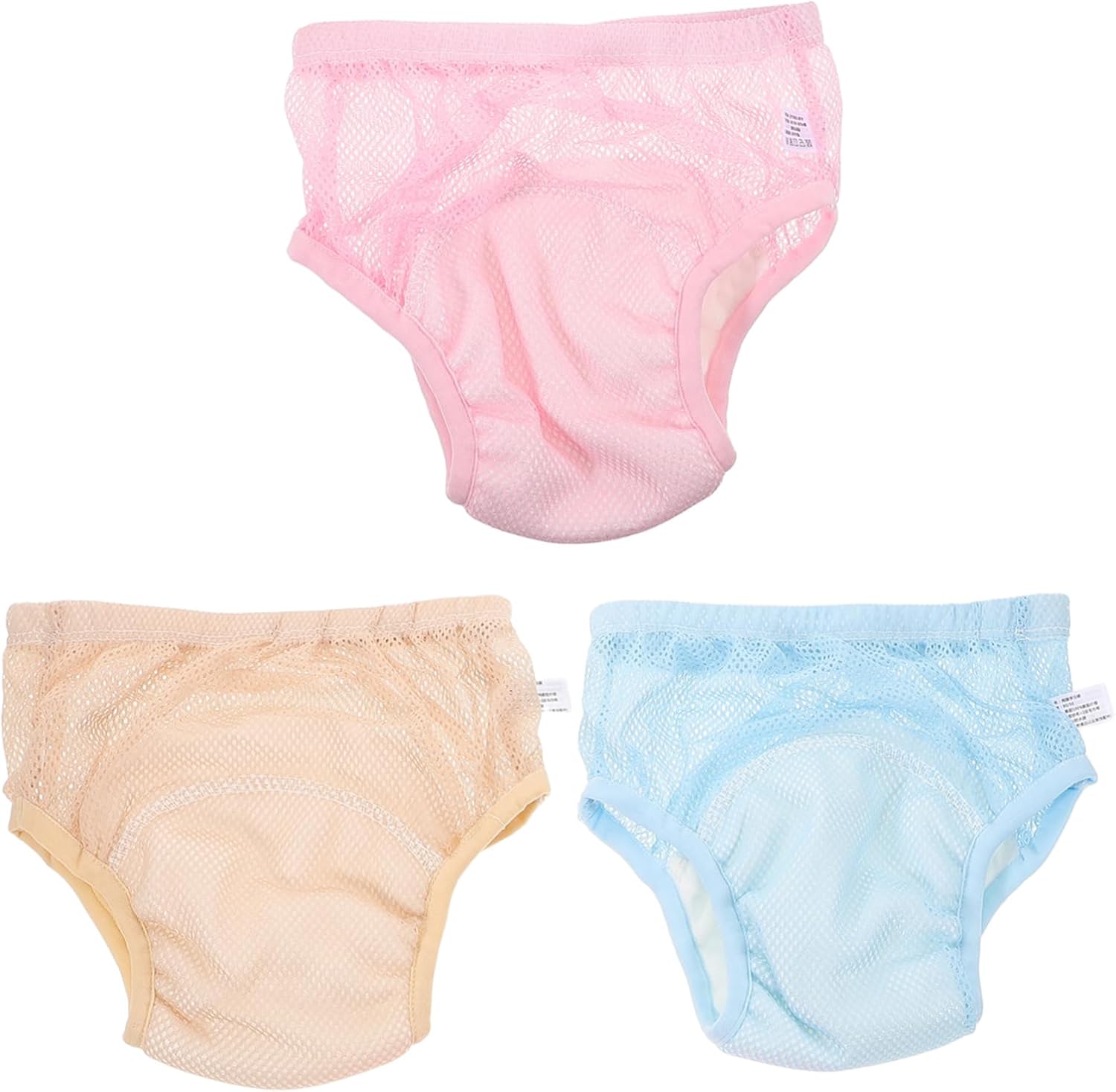 3pcs Reusable Potty Training Pants for Toddlers Comfortable Cotton Breathable Design Leak-Resistant Underwear for Boy Girl for Newborns Yellow