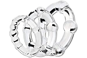 Clear Cock Ring, 3-Pcs Silicone Penis Rings for Enhancing Men's Sexual Pleasure