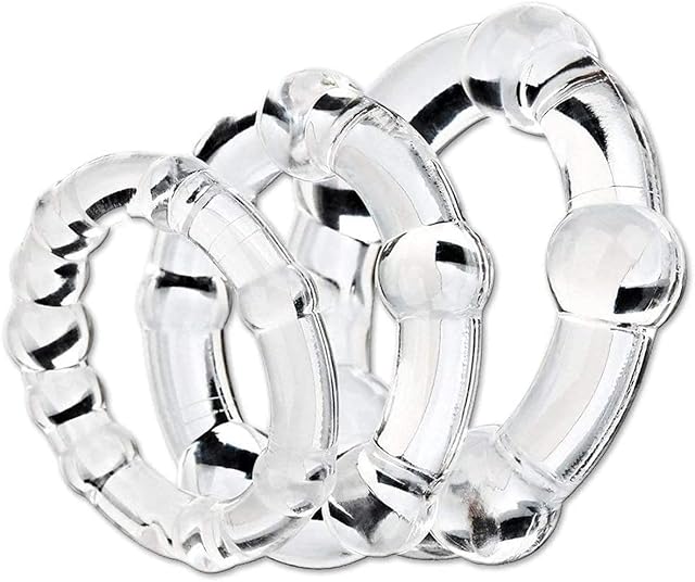 Cook Rings 3Pcs Soft Silicone Penis Rings Adult Sex Toys Games Cock Ring for Mens Sexual Wellness Erection