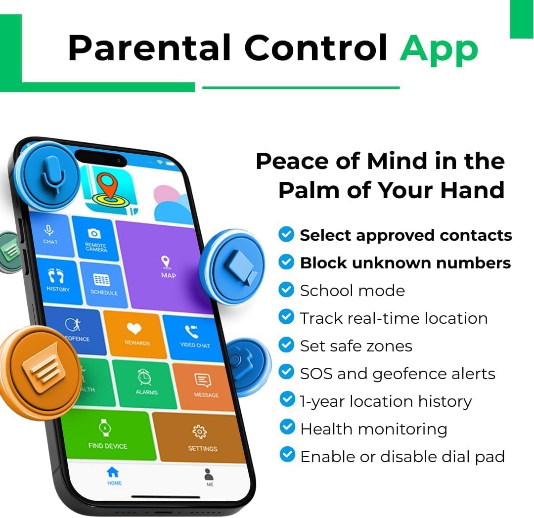 2025 Model Smart Watch | Phone Watch & GPS Tracker | Calling, Texting, GPS Tracking, Camera, School Model | SOS & Safety Alerts