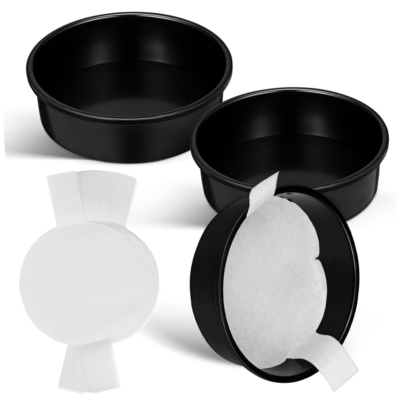 SOLUSTRE 3 Piezas Moldes Redondos para Tartas de Horno Antiadherente para Repostería y Profesional