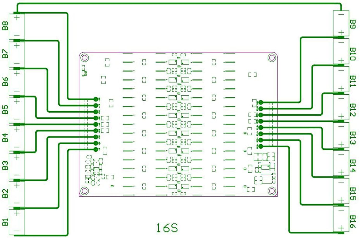 16S 5A 12S 14S Active Equalizer 13S 15S Whole Group Balancer Lifepo4 Lipo Lto Lithium Active Battery Energy Transfer Equalization Capacitor