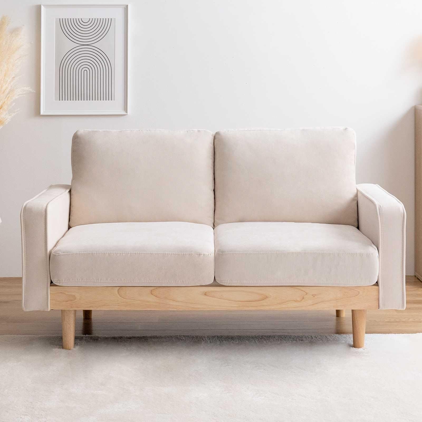 Amazon｜家具350 ソファー 2人掛け 幅135 単品 フロア ロー