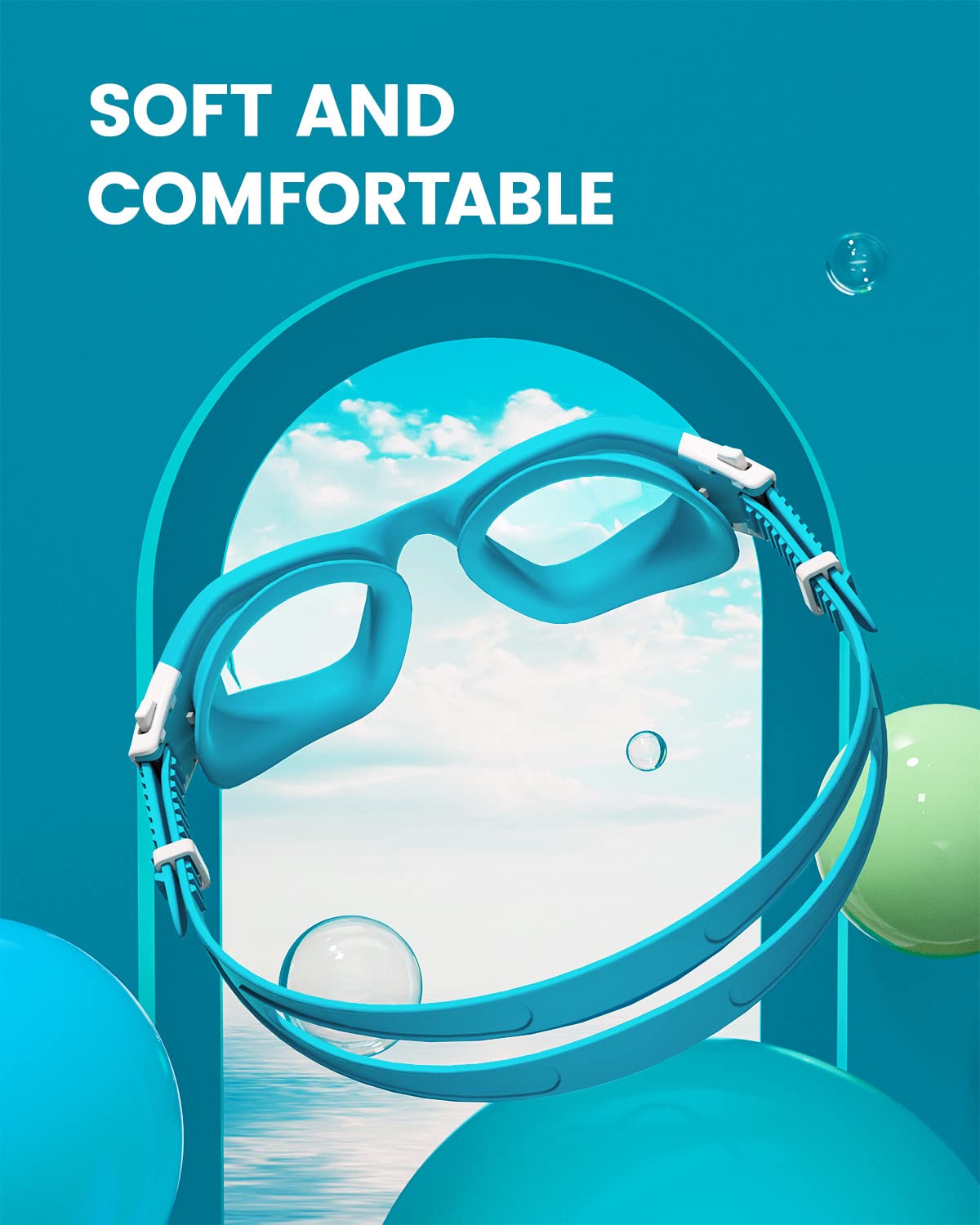 YAKAON Kids Swim Goggles, G1MINI Comfortable Swimming Goggles for Unisex-child - Image 2