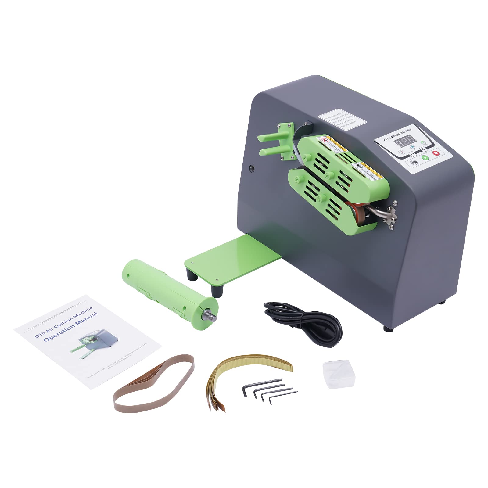 Air Cushion Machine, Automatic Air Pillow Maker Pillow Making Machine Efficient Bubble Pack Making up Air Cushion Bubble Inflator Quick Fill Air Packaging System for Business