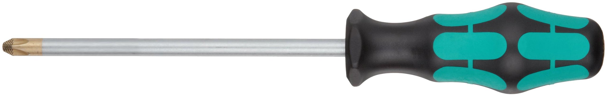 Wera 05008735001 Kraftform Plus 350 PH Phillips Screwdriver, Lasertip, PH 3 Head, 6" Blade Length, Black, Phillips, PH 3 Head, 6" Blade