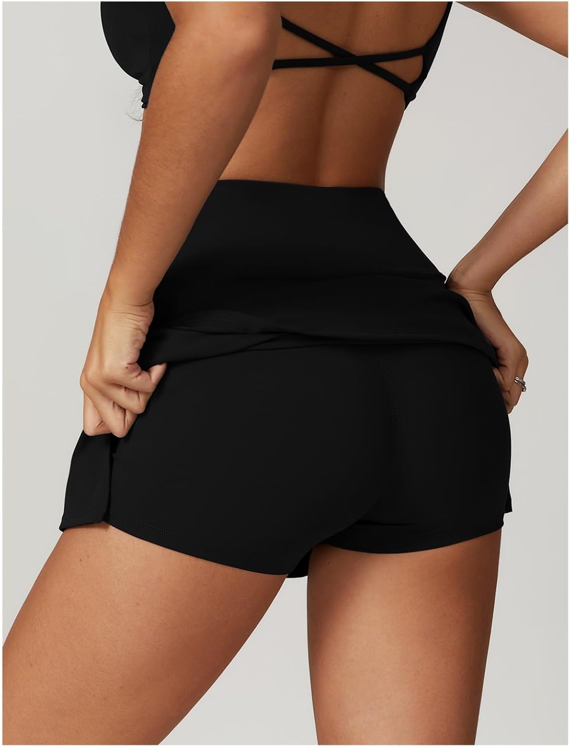 Women's Tennis Skirt Short Form-Fitting Tennis Skirt Anti-Slip High-Waisted Casual Sports Skirt Quick Dry